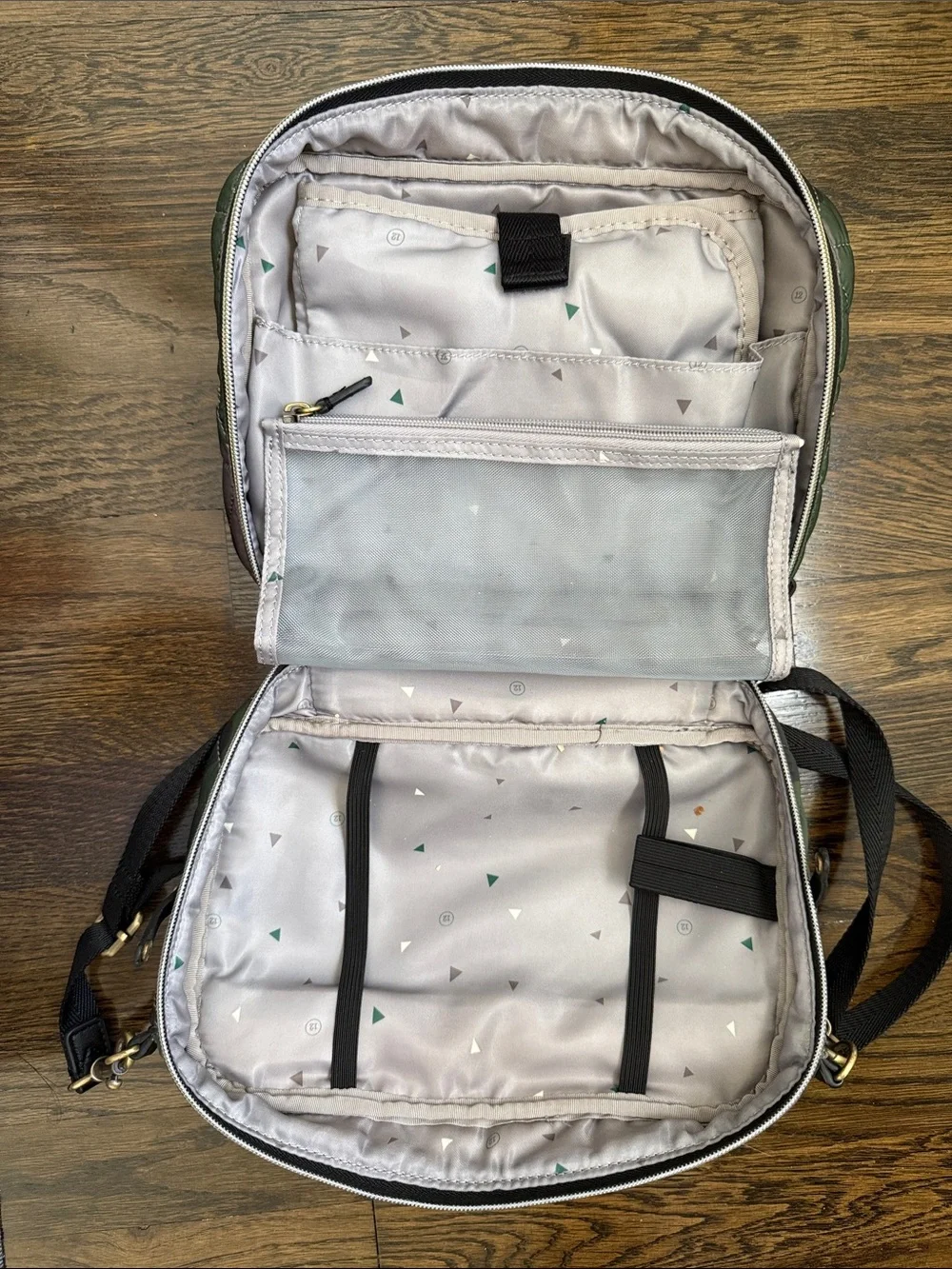 Twelve Little | Camouflage Quilted Diaper Bag - Green Camo
